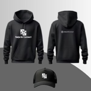 Naija UK Connect Hoodie - Black Color