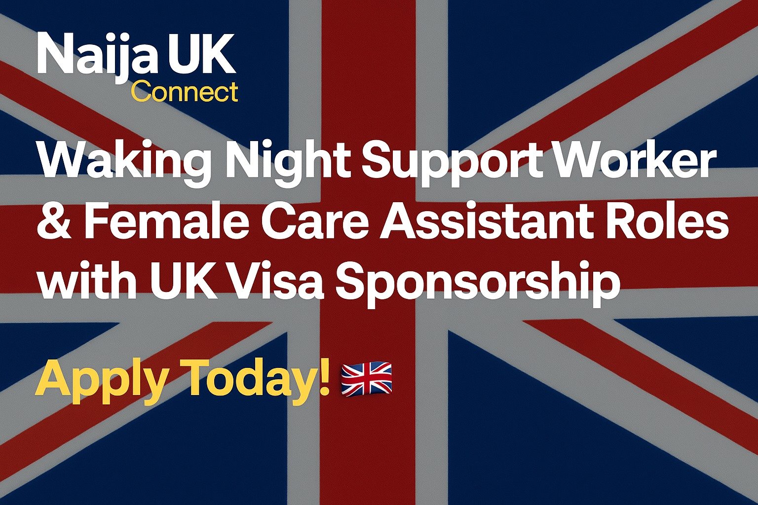 Waking Night Support Worker & Female Care Assistant Roles with UK Visa Sponsorship – Apply Today!