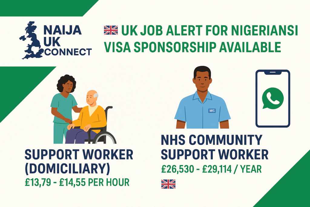 UK JOB ALERT for Nigerians! | Visa Sponsorship Available