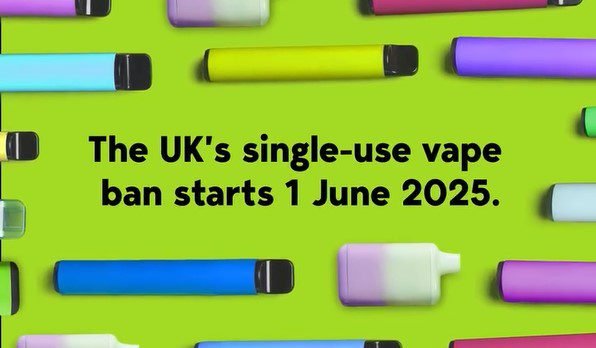 Single-Use Vapes Banned in the UK from 1 June 2025