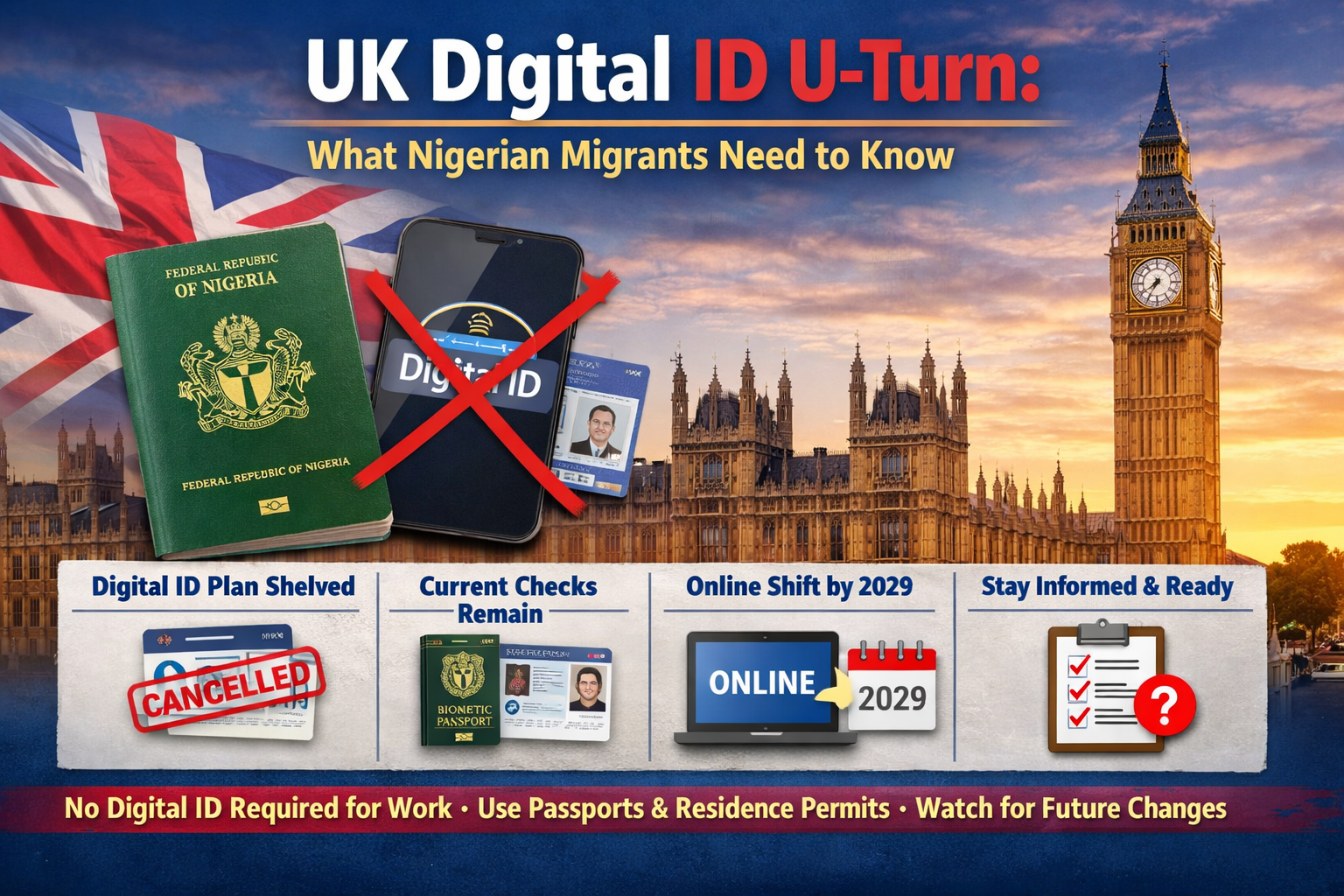 UK Digital ID U-Turn: What Nigerian Migrants in the UK Need to Know About Right to Work Rules