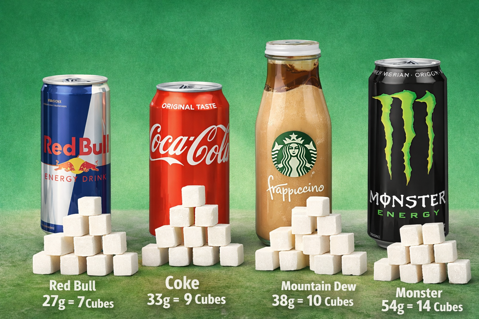 This Is How Much Sugar Is in Your Favourite Drinks (In Grams & Sugar Cubes)