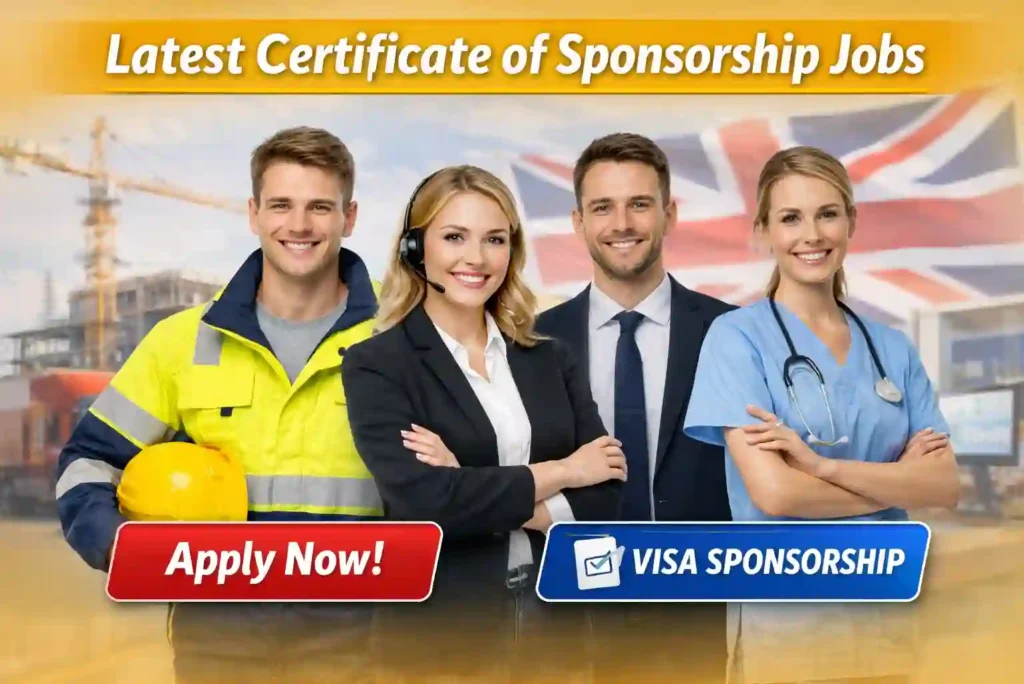 Certificate of Sponsorship (CoS) Jobs 2026: High-Demand UK Visa Sponsorship Opportunities