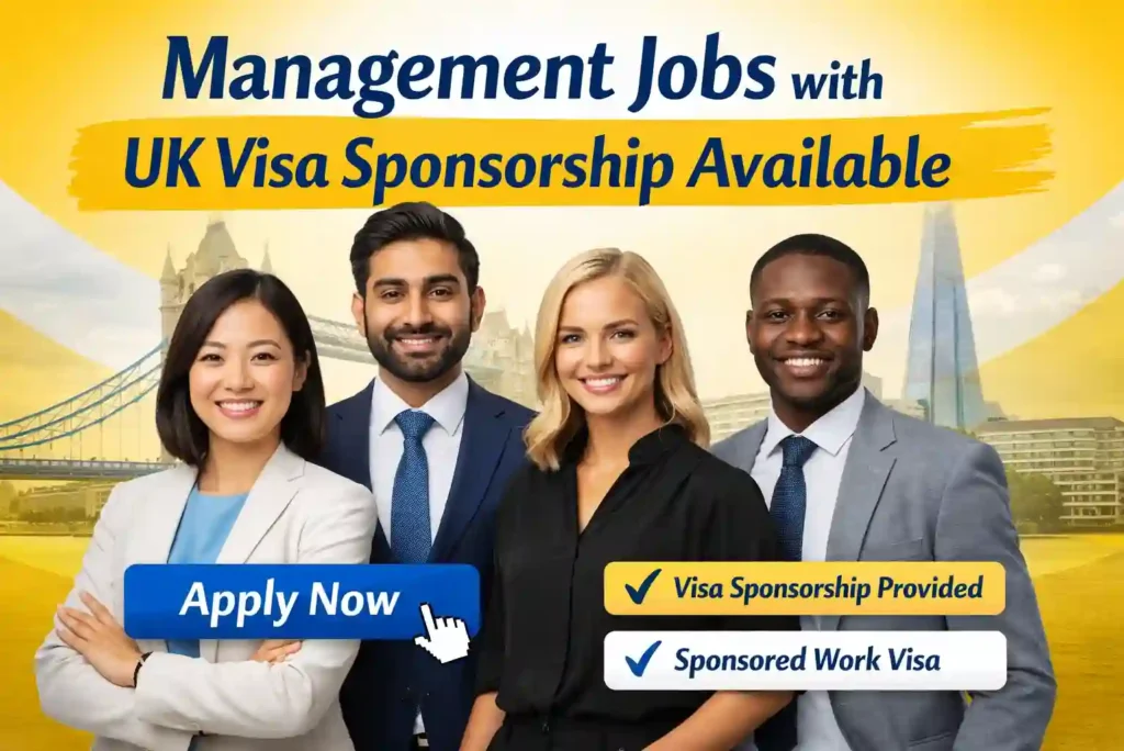 Management Jobs with UK Visa Sponsorship – 2026 Urgent Certificate of Sponsorship (CoS) Vacancies