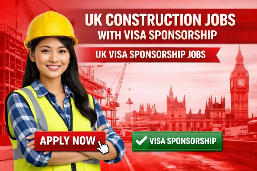 UK Construction Jobs with Visa Sponsorship 2026 – Apply for Skilled Roles Paying up to £35,000+