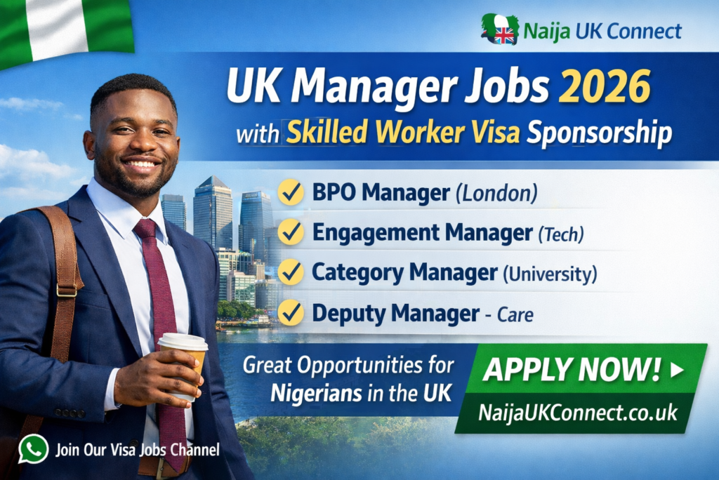 Latest UK Visa Sponsorship Manager Jobs 2026 – Skilled Worker Visa Opportunities