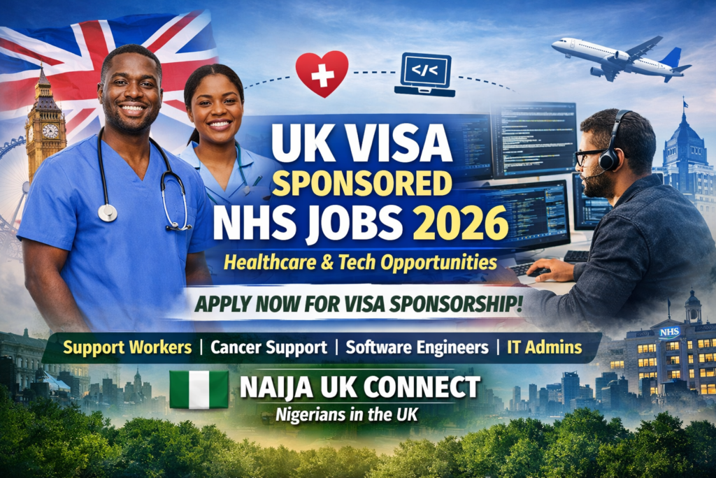 UK Visa Sponsored NHS Jobs 2026 – Healthcare & Tech Opportunities