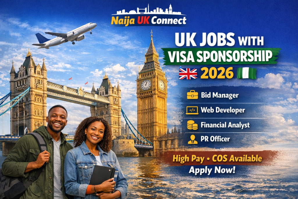 UK Jobs with Certificate of Sponsorship (CoS) – Opportunities for Africans in the UK (2026)