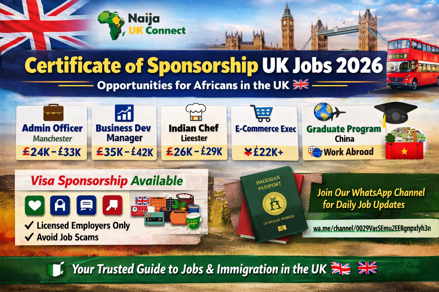 Certificate of Sponsorship UK Jobs 2026 – Opportunities for Africans in the UK