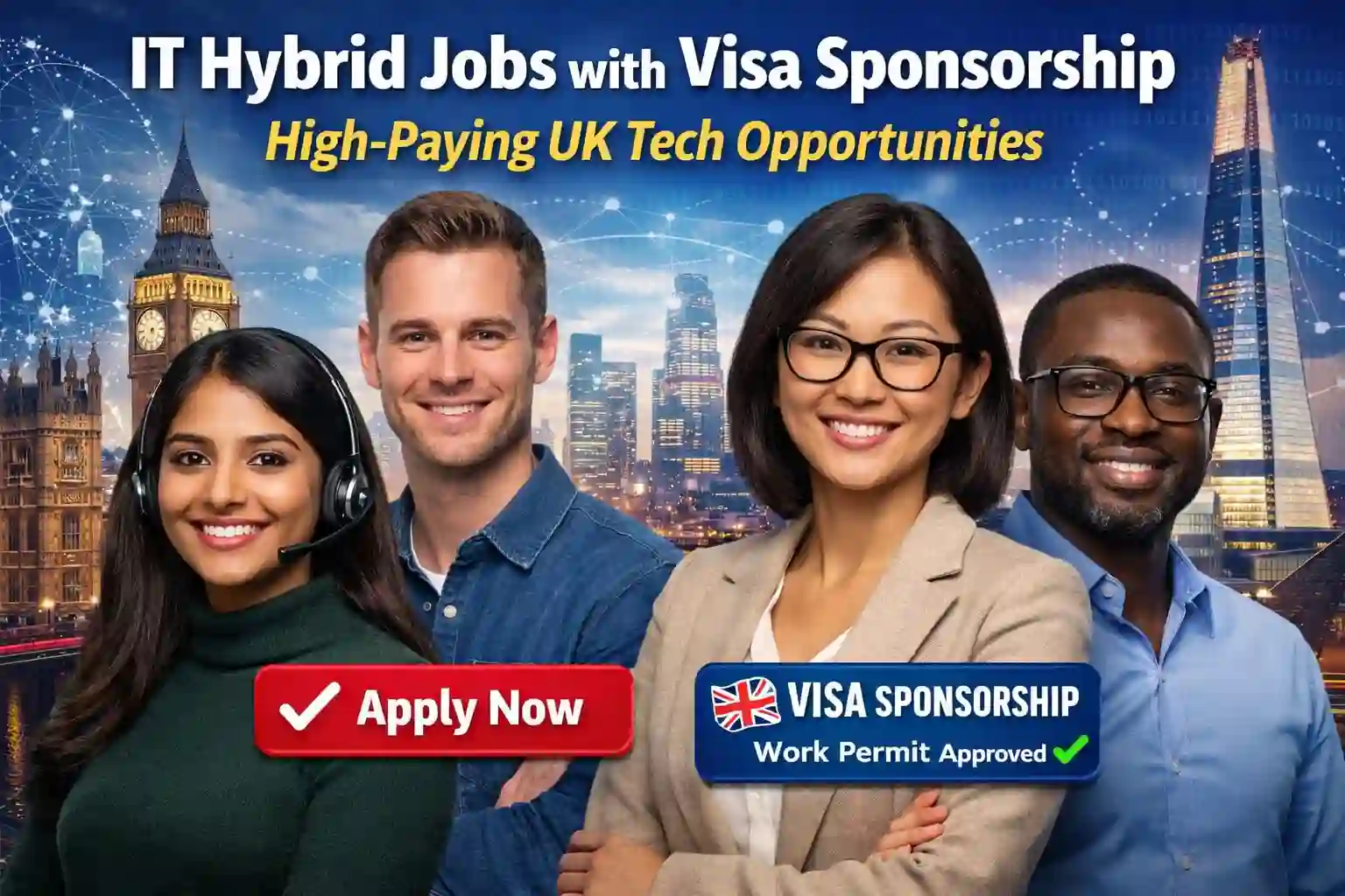 IT Hybrid Jobs with Visa Sponsorship in the UK (2026) – Tech Roles for Skilled Professionals