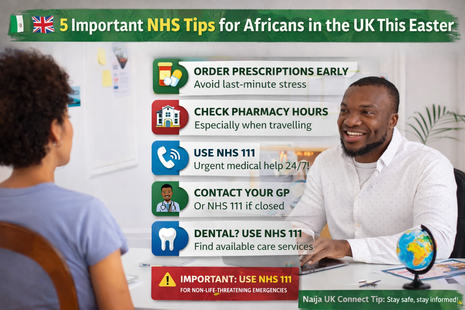 Easter Bank Holiday in the UK? Here’s How Africans Can Still Access NHS Services
