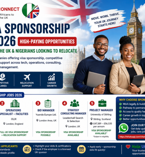 Business Jobs with Visa Sponsorship UK 2026