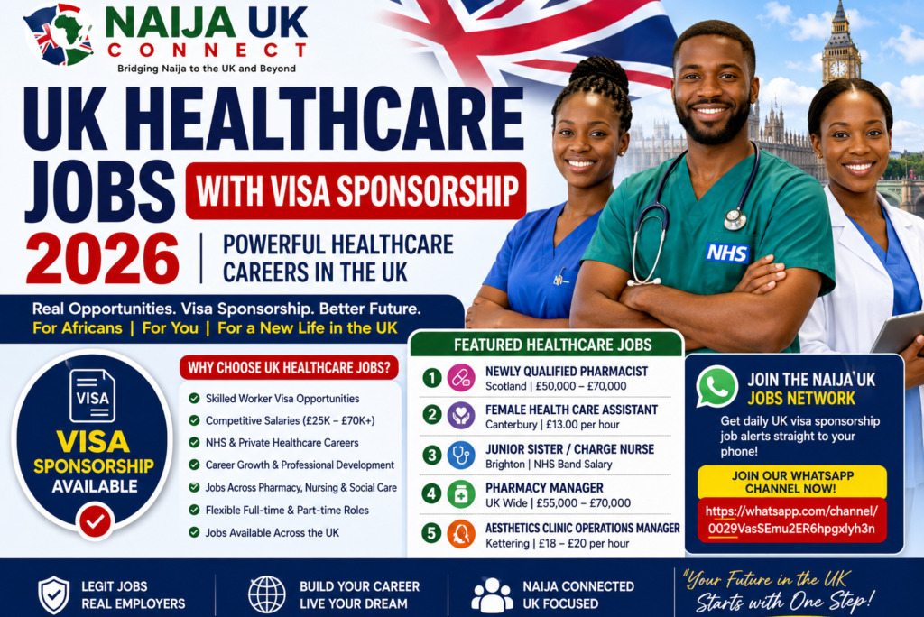 UK Healthcare Jobs With Visa Sponsorship 2026