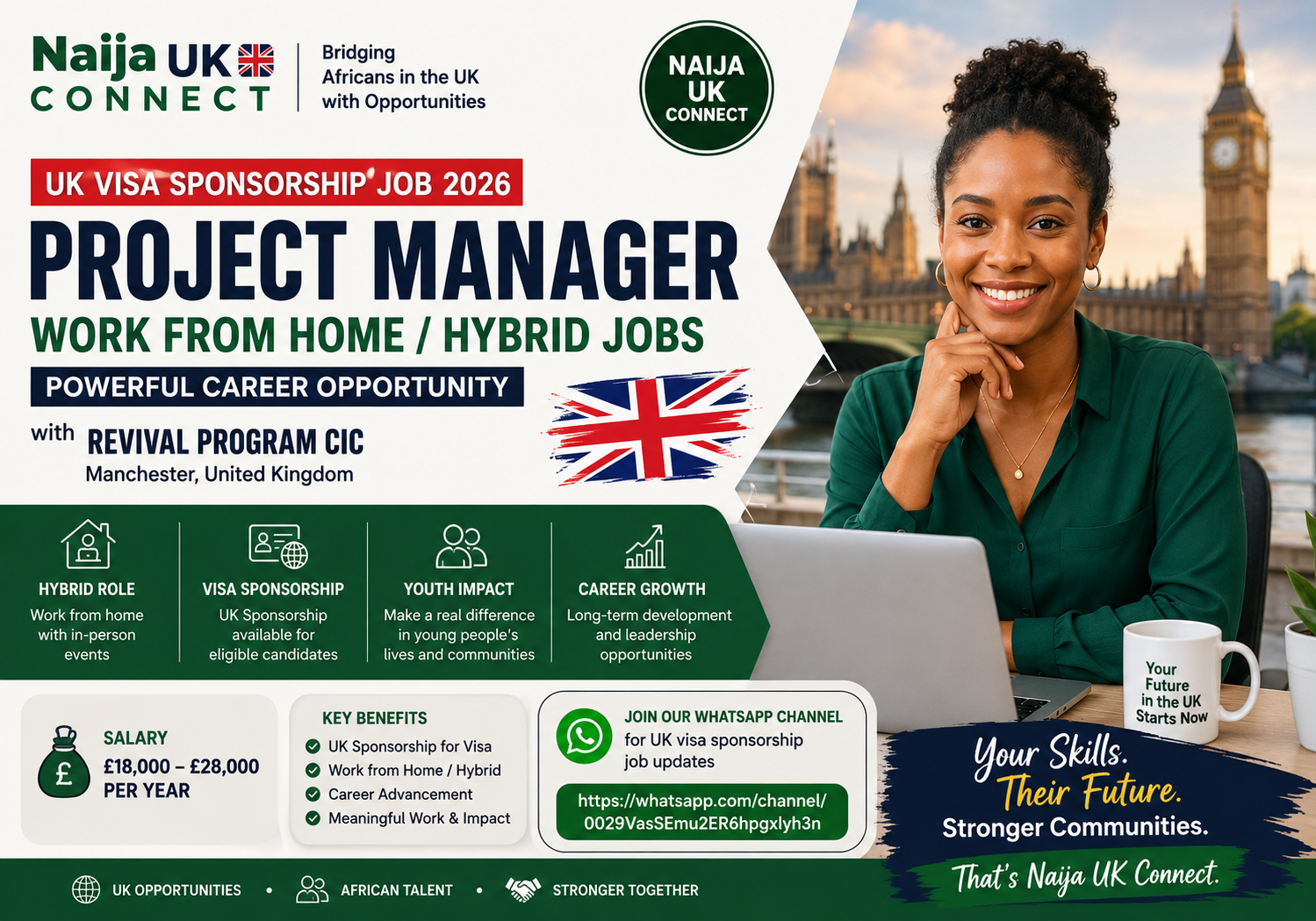 Project Manager – UK Visa Sponsorship (Remote / Hybrid Jobs 2026)