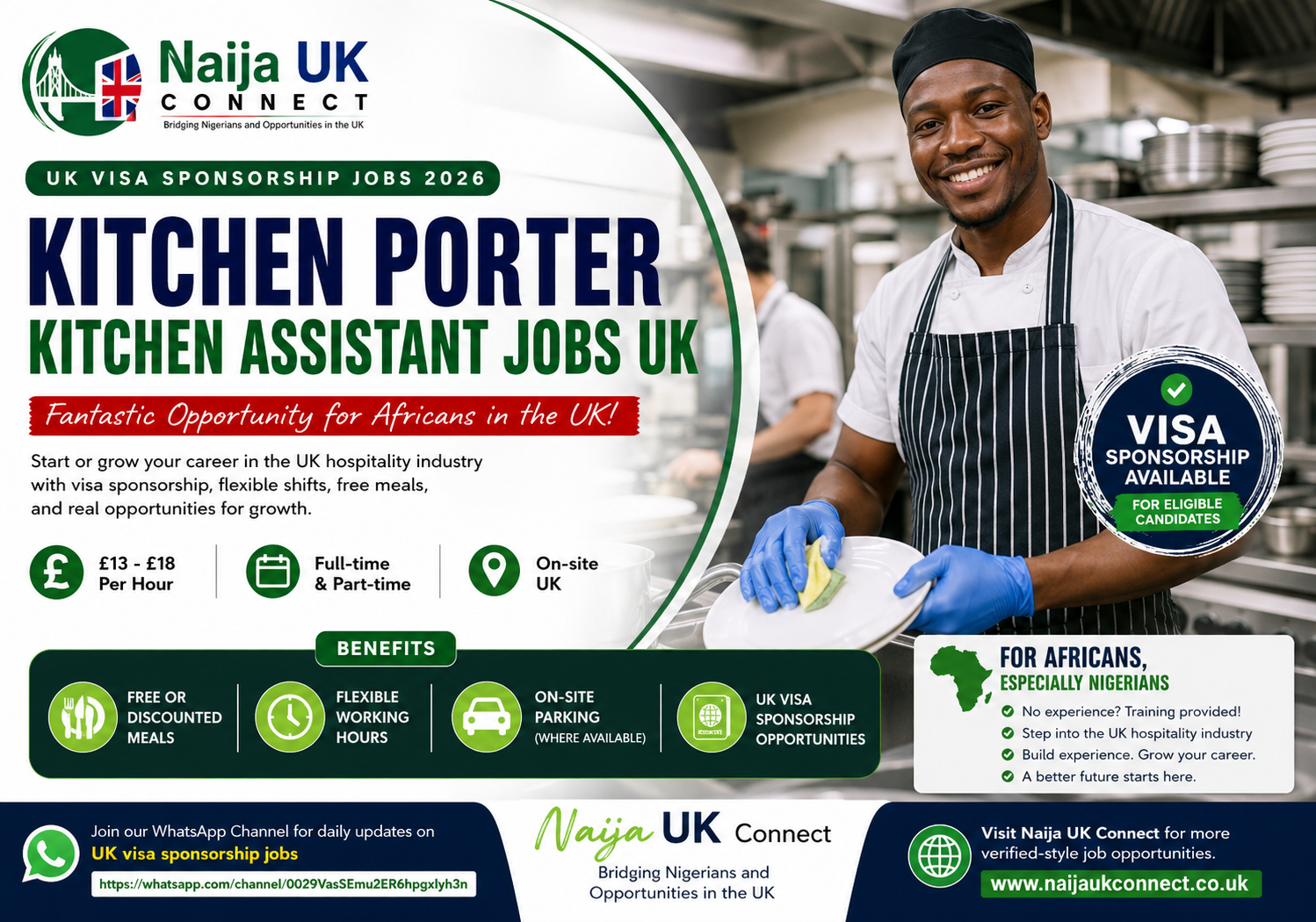 Kitchen Porter with UK Visa Sponsorship