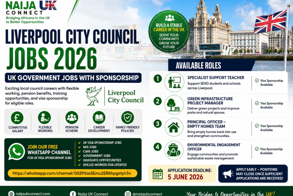 Local Council Jobs with UK Government Sponsorship 2026