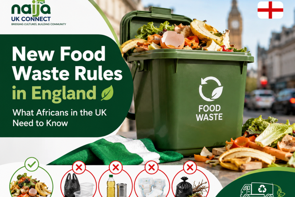 New Food Waste Rules in England: What Africans in the UK Need to Know