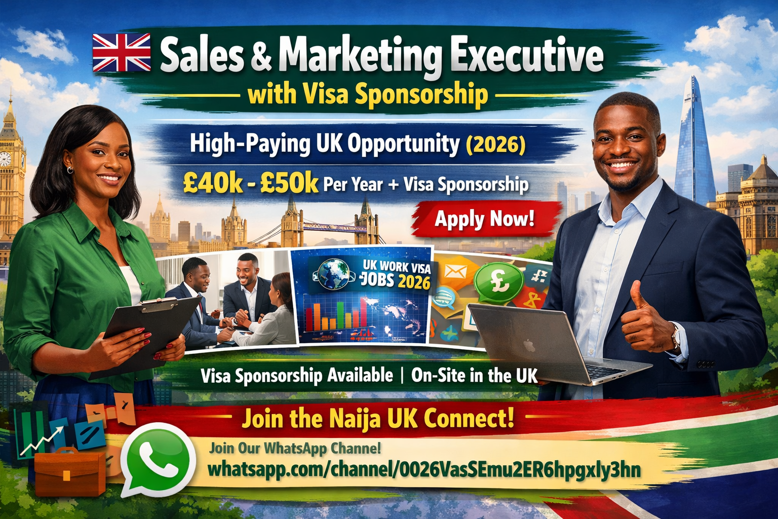 Sales & Marketing Executive with Visa Sponsorship