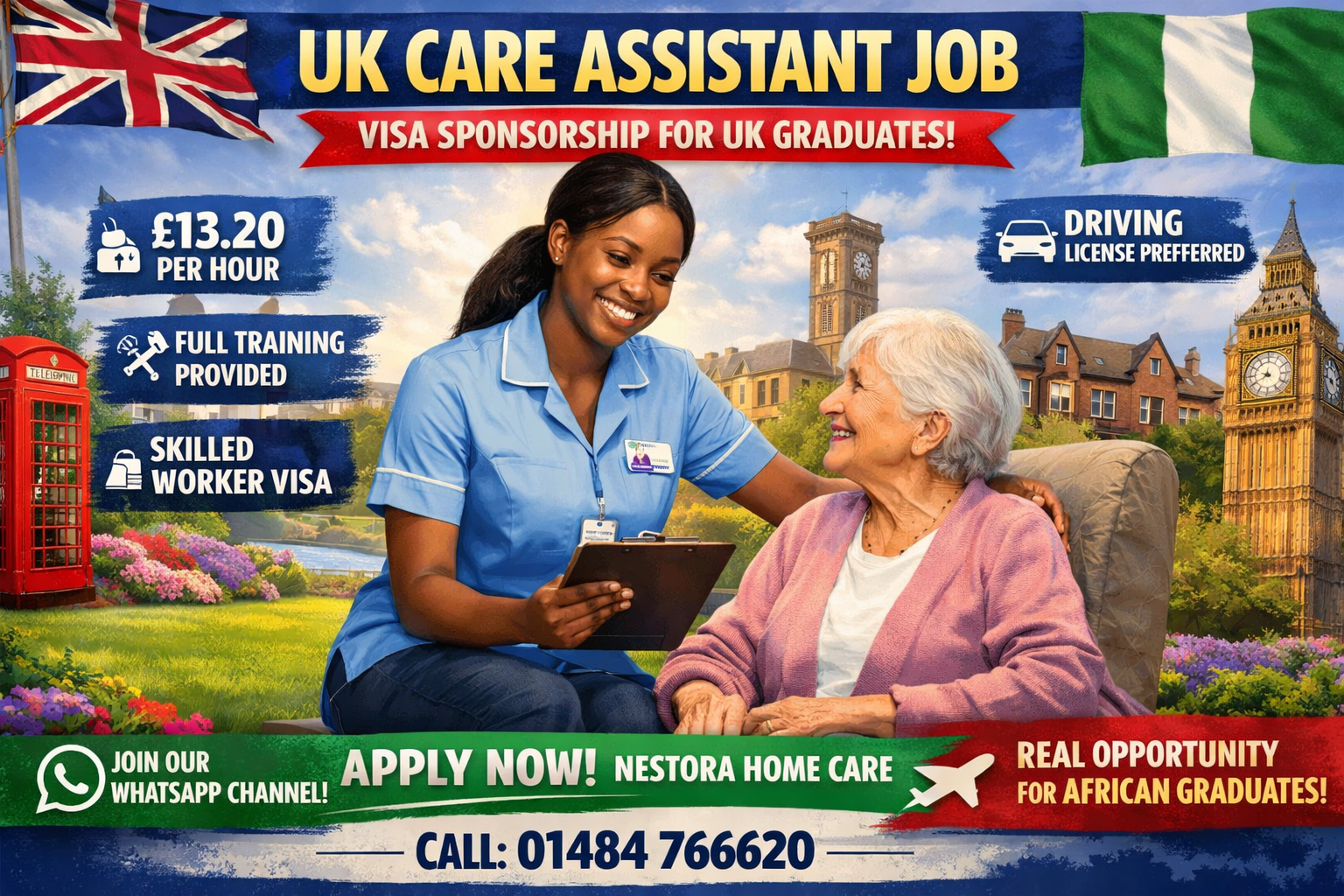 Female Home Care Assistant Job (Visa Sponsorship) – UK University Graduates Only
