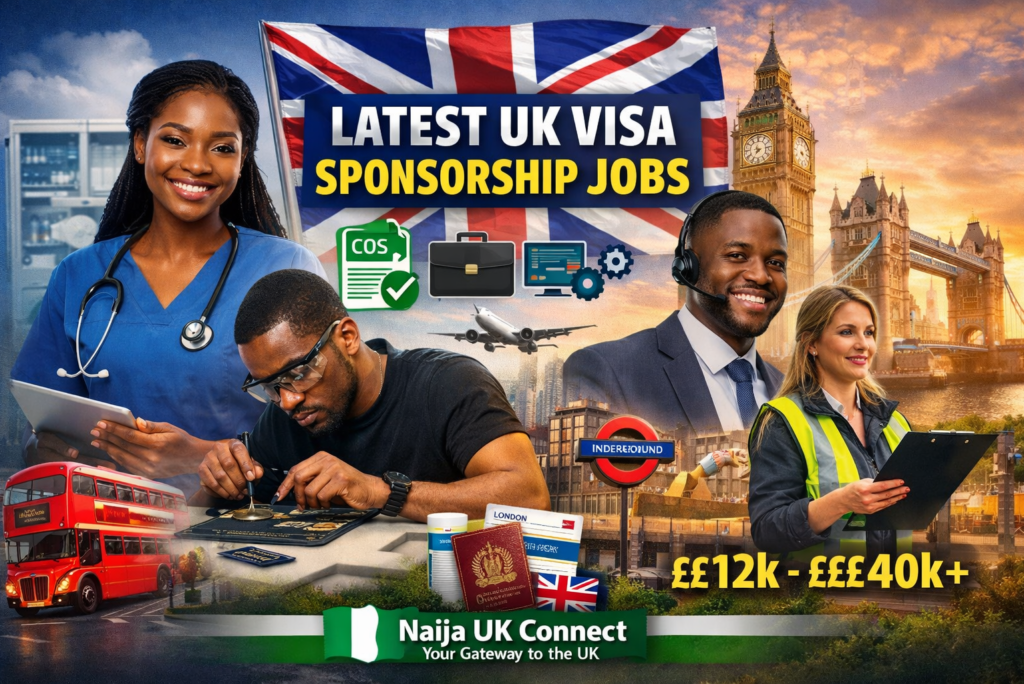 Latest UK Jobs With Certificate of Sponsorship (COS)