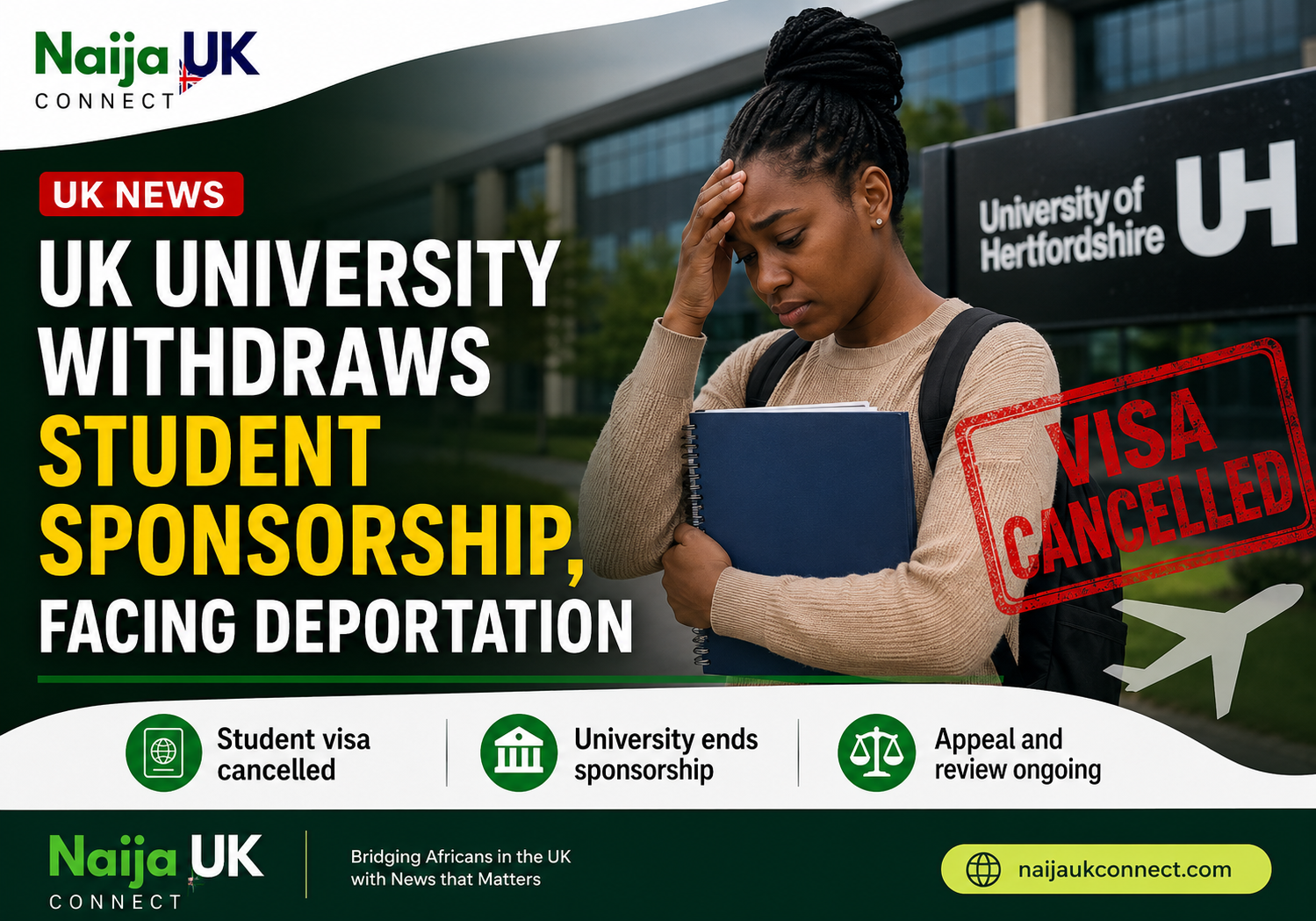 UK University Withdraws Student Sponsorship, Leaving International Student Facing Deportation