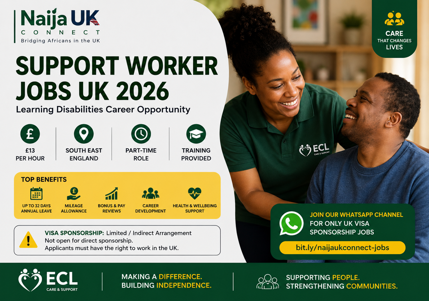 Support Worker Jobs UK 2026 – Learning Disabilities Career Opportunity