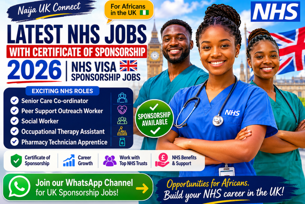 Latest NHS Jobs with Certificate of Sponsorship 2026