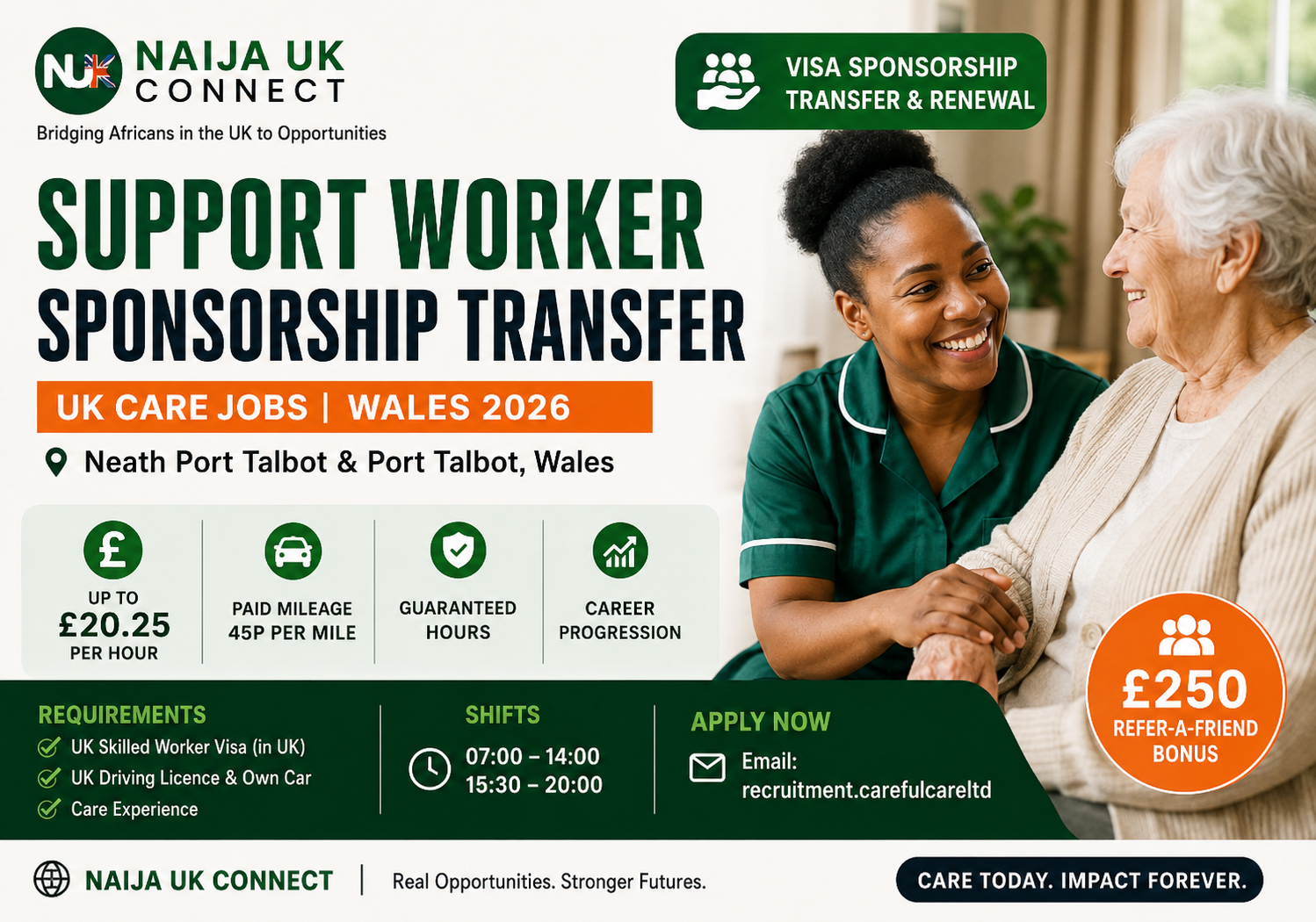 UK Care Jobs with Visa Sponsorship Transfer 2026 (Wales)