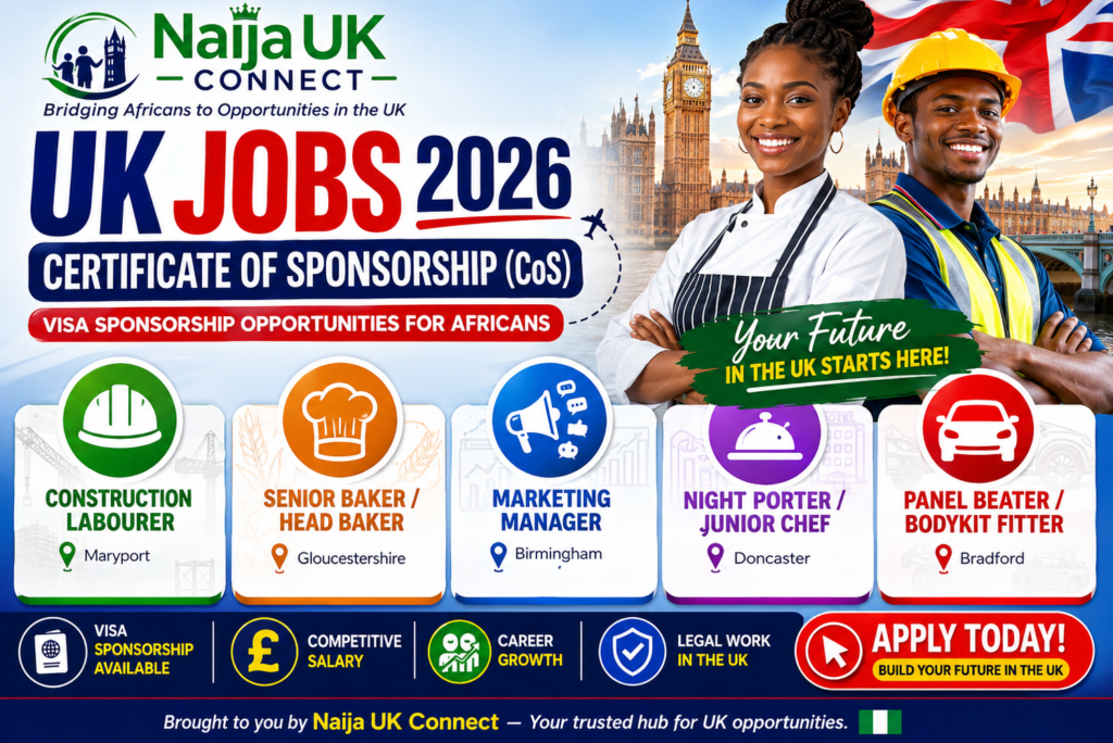 Certificate of Sponsorship (CoS) Jobs in the UK 2026