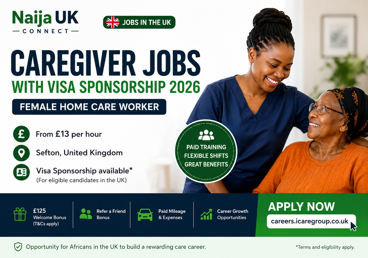 Female Home Care Worker Jobs in the UK with Visa Sponsorship 2026