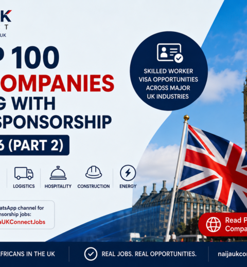 Top 100 UK Companies Hiring with Visa Sponsorship in 2026 (Part 1)
