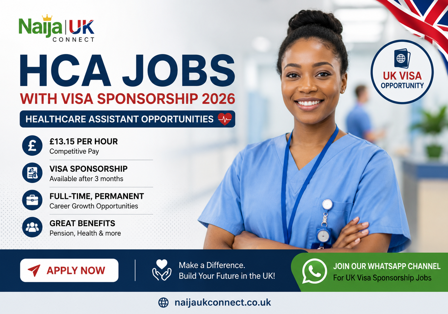 Healthcare Assistant (HCA) Jobs with Visa Sponsorship 2026