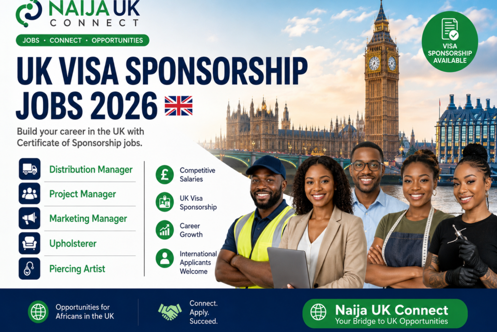 Latest UK Certificate of Sponsorship Jobs 2026