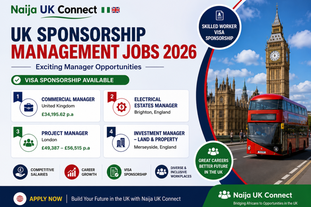 UK Sponsorship Management Jobs 2026