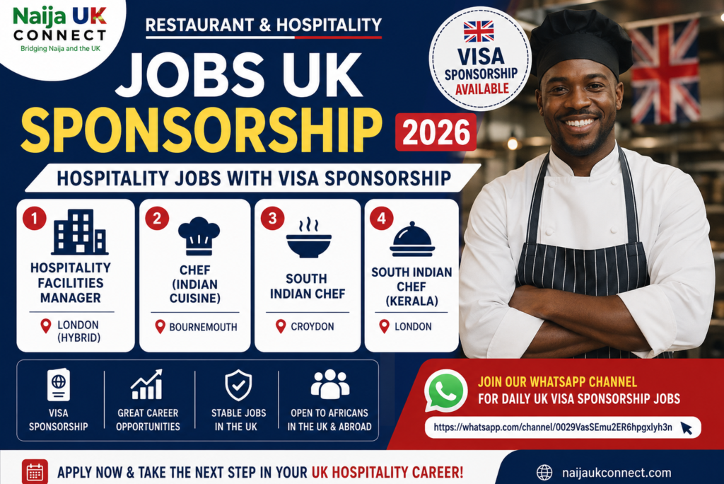 Restaurant Jobs UK Sponsorship 2026 (Apply Now)