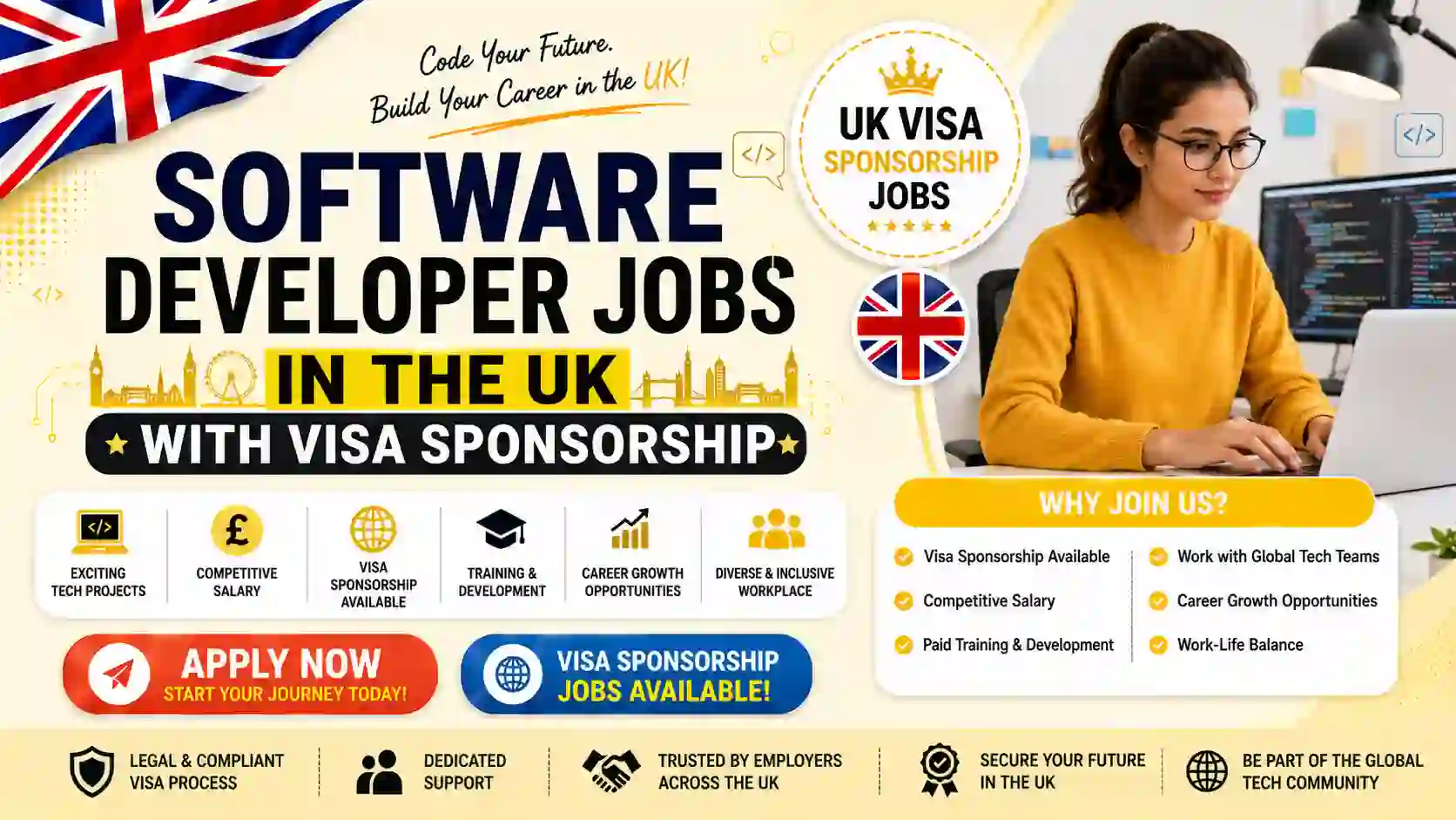 UK Software Developer Jobs 2026 – Exciting Skilled Worker Visa Sponsorship Opportunity | Apply Today