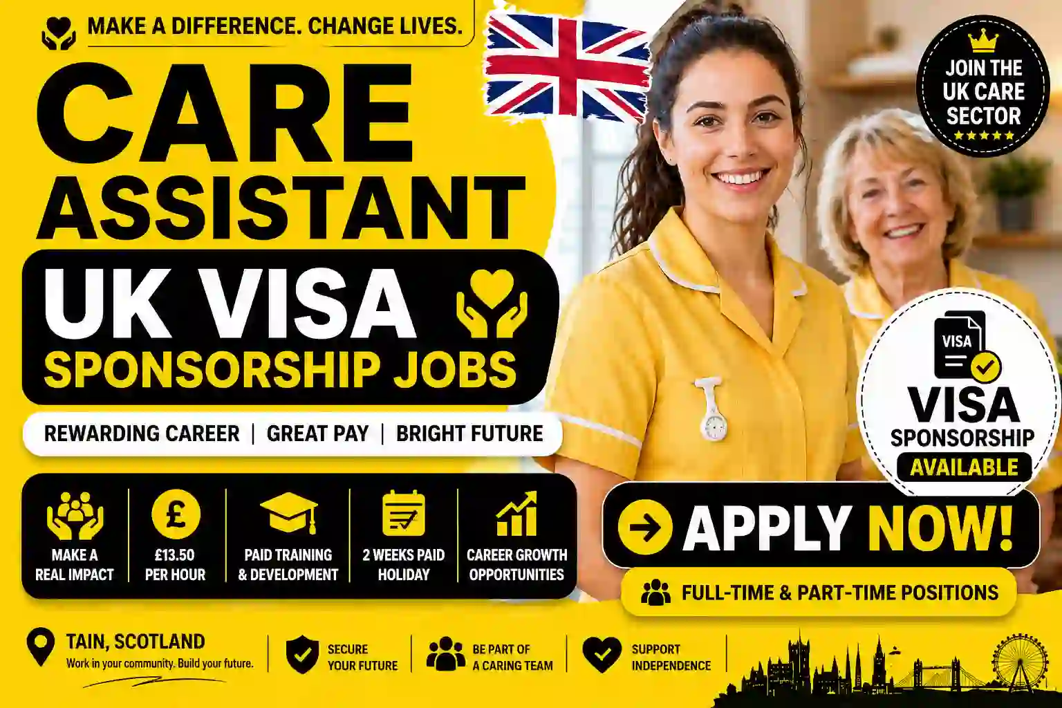 Care Assistant Jobs in Scotland with Visa Sponsorship 2026 – Earn Up to £16.00 Per Hour | Apply Now