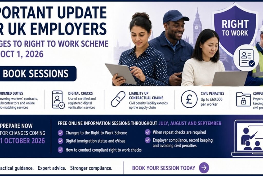 UK Right to Work Scheme Changes 2026: New Employer Rules from 1 October Explained
