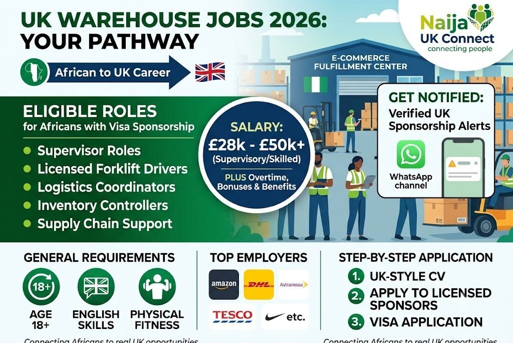 UK Warehouse Jobs 2026: Visa Sponsorship Guide for Africans