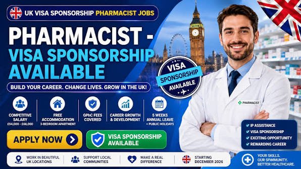 Pharmacist Jobs UK 2026 – Full-Time Role with Visa Sponsorship Available