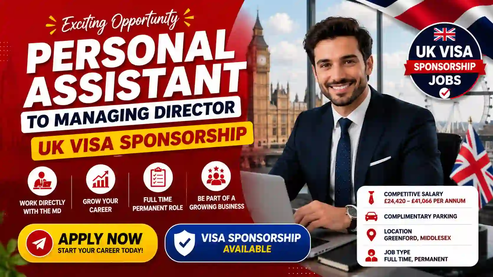 Personal & Business Assistant UK Visa Sponsorship 2026 – Construction & Operations Role in London