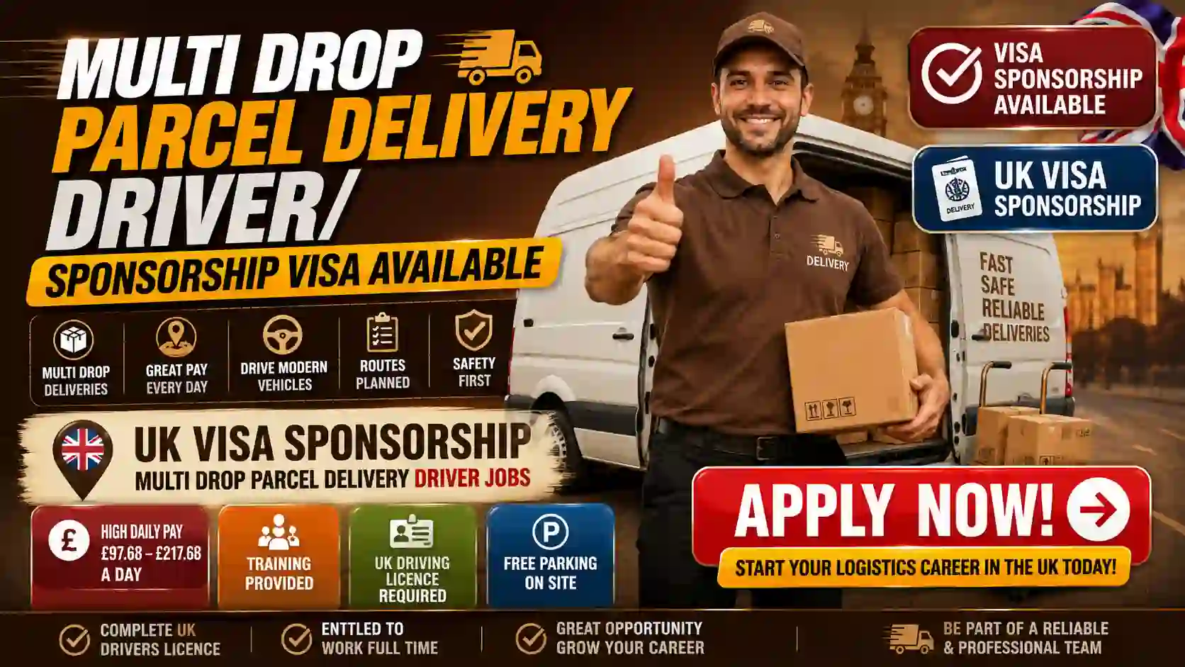 Multi-Drop Driver Jobs UK 2026 – Visa Sponsorship Opportunity