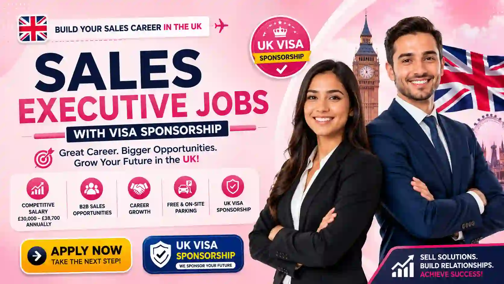 B2B Sales Executive Jobs UK 2026 – Visa Sponsorship Available