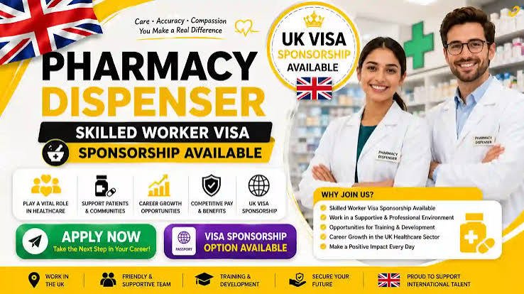 Pharmacy Dispenser Jobs UK 2026 | Care Home Pharmacy Role with Visa Sponsorship