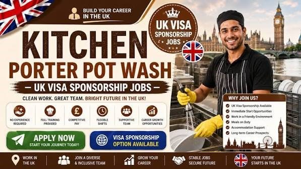 Kitchen Porter Jobs UK 2026: Visa Sponsorship Opportunity