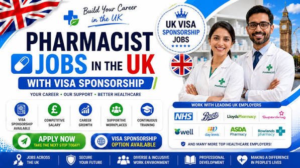 Pharmacist Jobs UK Visa Sponsorship 2026 – Newly Qualified Pharmacist Opportunity | Apply Now