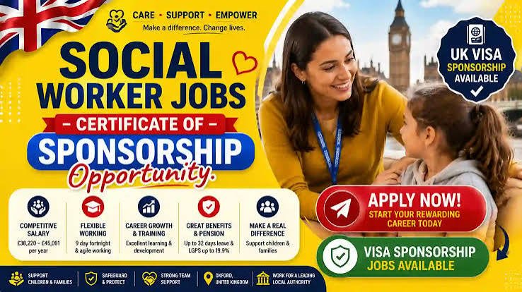 Social Worker Jobs UK 2026 – Newly Qualified Social Worker Visa Sponsorship Opportunity | Apply Now