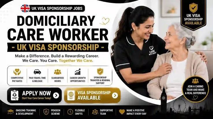 Domiciliary Care Worker Jobs UK 2026 – Skilled Worker Visa Sponsorship Available | Apply Now