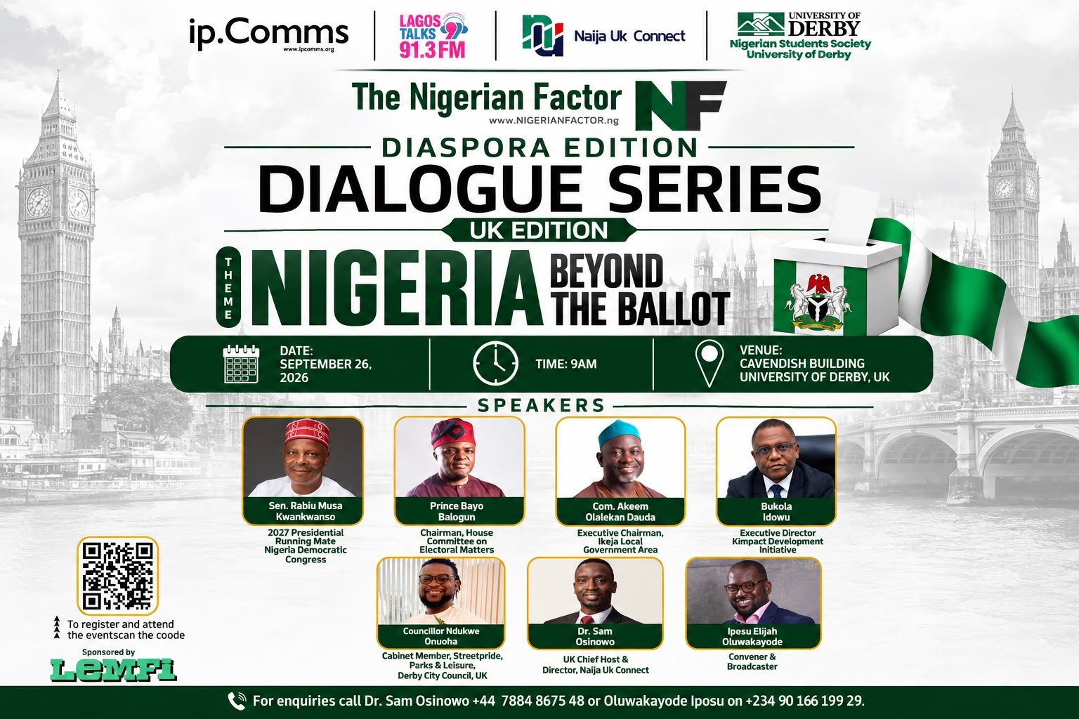 The Nigerian Factor Diaspora Edition UK: Nigerians Discuss “Nigeria Beyond the Ballot” at University of Derby