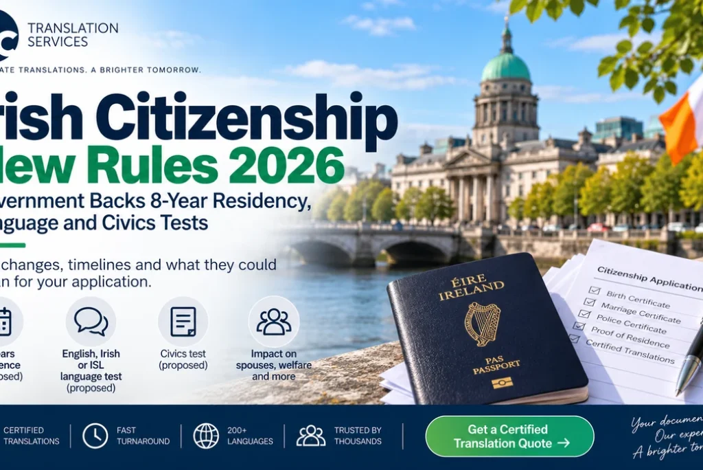 Ireland Citizenship Rules 2026: Proposed 8-Year Residency, Language and Civics Tests